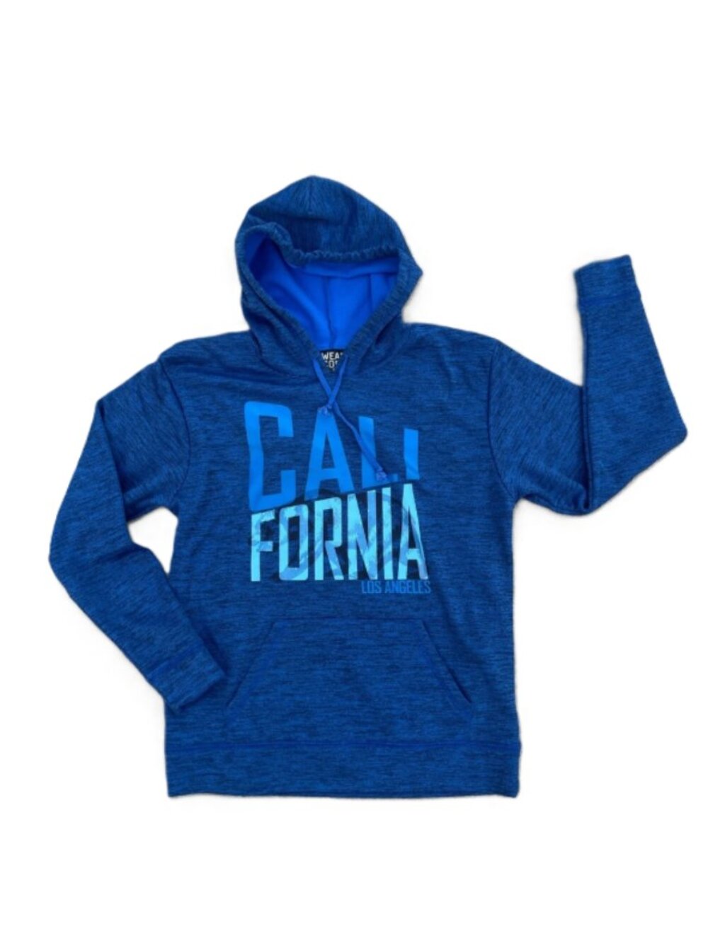 California Blue Graphic Hoodie Sweatshirt Los Angeles Mens S Fits M Y2K
